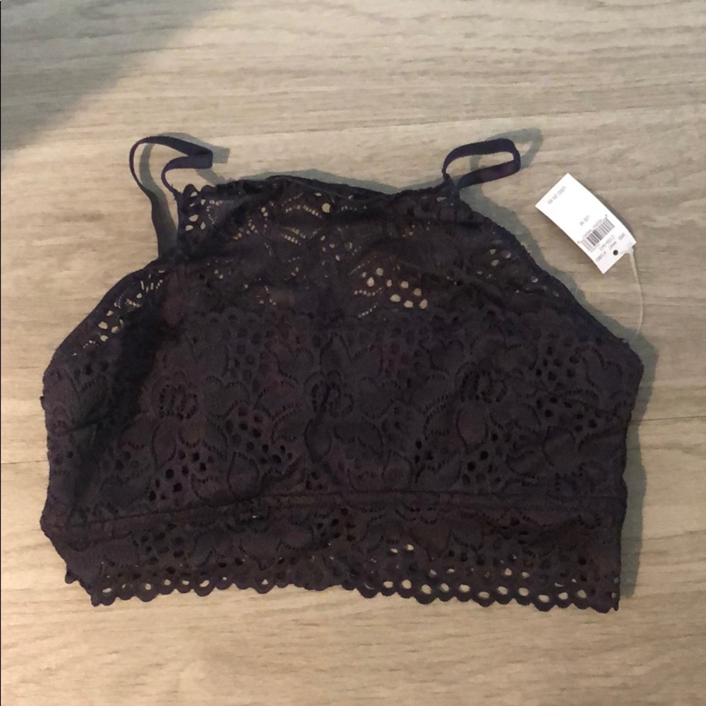 Aerie High Neck Bralette - Purple